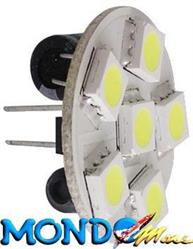 LAMPADA A 6 LED G4 12/24v 1w EQUIVALENTE 7w PIN A 90° Ø24mm §